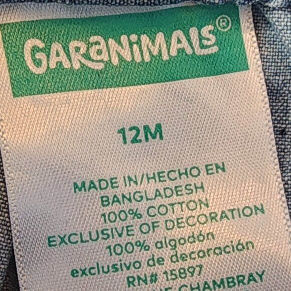 Garanimals Light Denim Boys Shorts With Elastic Waist Size 12 Months - Picture 4 of 4